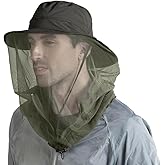 Fishing Hat Sun Protection Hat Mosquito Head Net for Outdoors Bucket Hat with Hidden Net Mesh