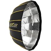 Glow EZ Lock 34" Beauty Dish Softbox with Silver Interior for Bowens-Mount Lights, EZ Lock Quick-Release Frame, Dual Diffusers, Eggcrate Grid, Deflector Disc, Carry Bag &amp; 1-Year Warranty