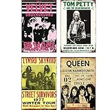 FlowerBeads Nostalgic Tin Signs Funny Poster Art Wall Decor for Pub Bar Vintage Wall Stickers 5PCS 20X30Cm