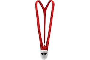 Evankin Christmas Gag Gift Men Novelty Funny Underwear with Bells Mankini Costume Sexy Bodysuit Strap Thong