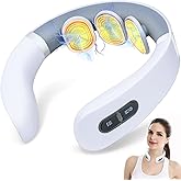 Auxoliev EMS Neck Massager for Pain Relief Deep Tissue,Electric Pulse Neck Massager with Heat, Cordless TENS Cervical Massage
