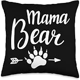 Mama Bear Throw Pillow
