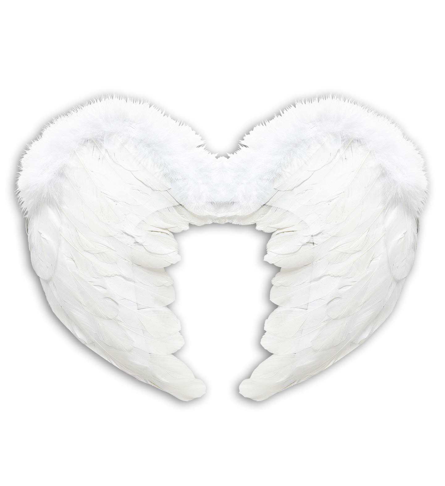WIDMANN 01037 - Feathered Wings Adult Unisex, Angels, Carnival, Theme Parties, 50x40 Cm, White Color