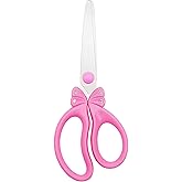 Scissors for Kids Ages 3-5 Preschool Craft Cutting Paper,6" Blunt Tip Safety Pink Toddler Scissors,Small Child Scissor All Pu