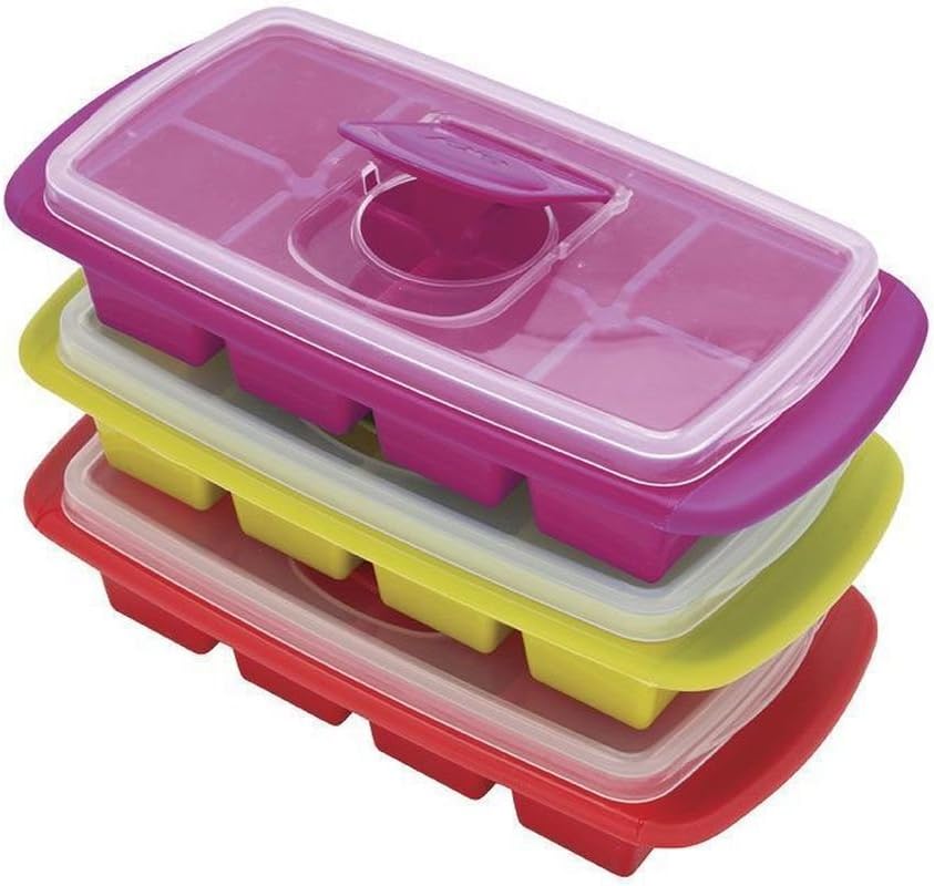 Joie Extra Large Ice Cube Tray with Lid (Green) Amazon.co.uk Kitchen & Home
