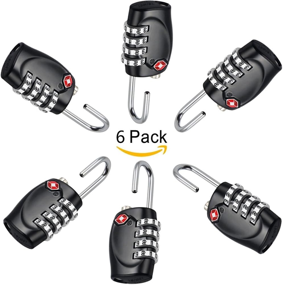 Luggage Locks for Travel 4 Digit Combination Lock for Suitcases All Metal TSA