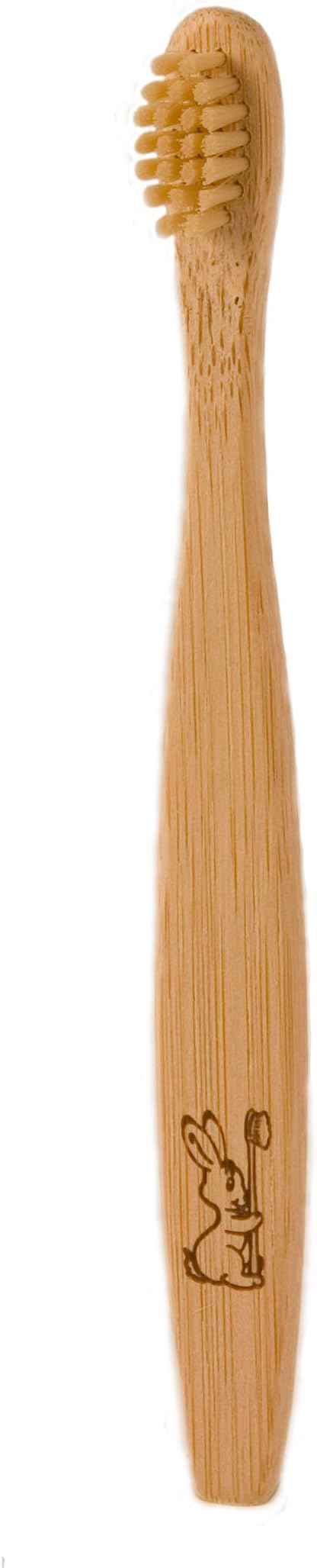 Curanatura Junior Child Bamboo Toothbrush Bristle Best Natural Toothbrush for Sensitive Teeth and Gums 100% Organic Biodegradable (BPA Free Dental Hygienist Approved) Healthy Baby Brushing for Kids
