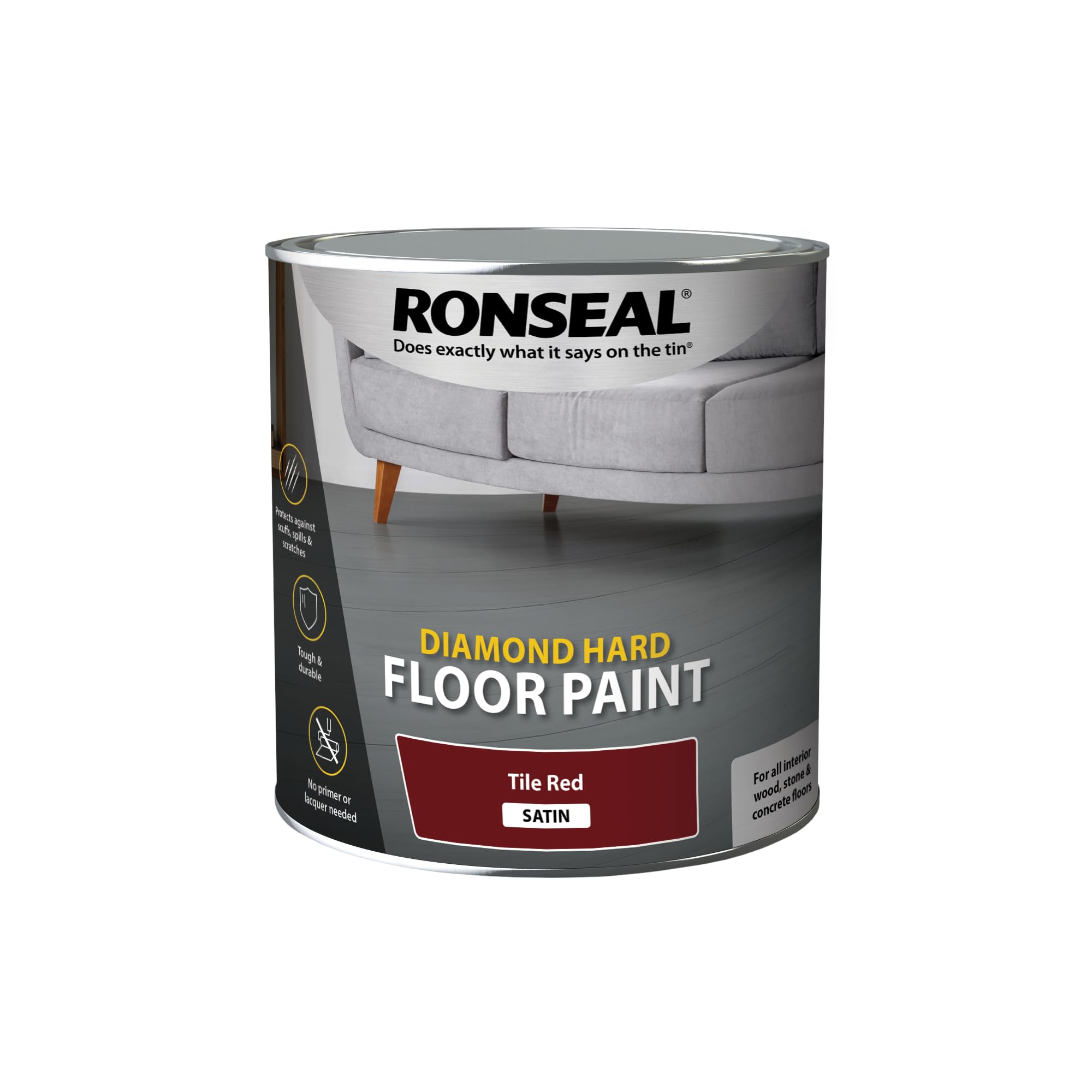 Ronseal DHFPTR25L 2.5L Diamond Hard Floor Paint - Tile Red