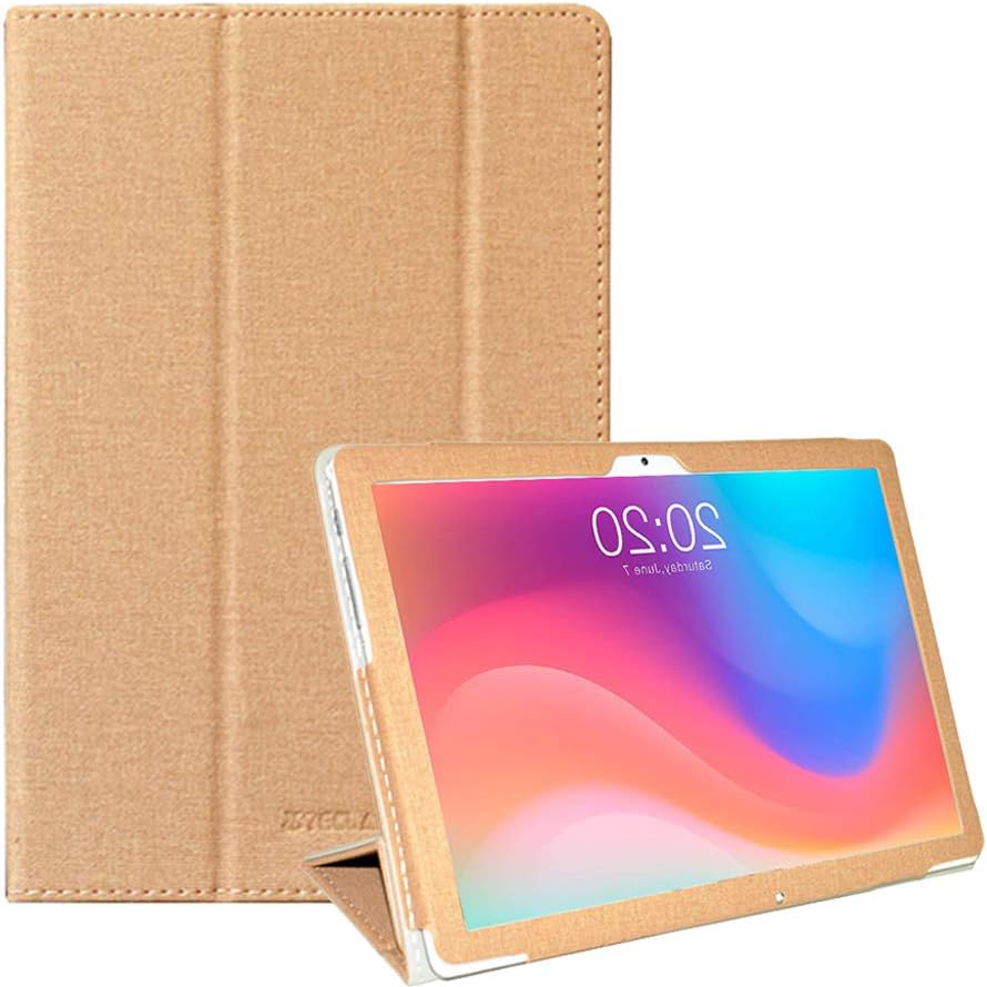 RLTech Case for TECLAST P10SE, Slim Lightweight Smart Shell Folio Cover with Stand Function for TECLAST P10SE Tablet, Gold