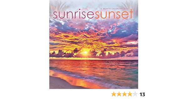 Amazon.com : Carousel Calendars, Sunrise Sunset 2022 Wall Calendar : Office Products
