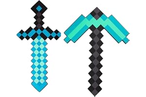 MAILLARDEN 2pcs Children's Toy Weapon Playset - Sword,Pickaxe, Excellent Gift for Holidays and Parties (2-Piece Set)