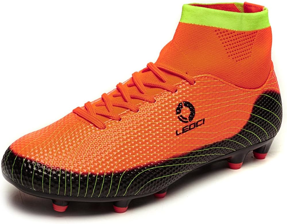 ALEADER Unisex Football Boots Soccer Training Shoes Orange 7 UK Amazon