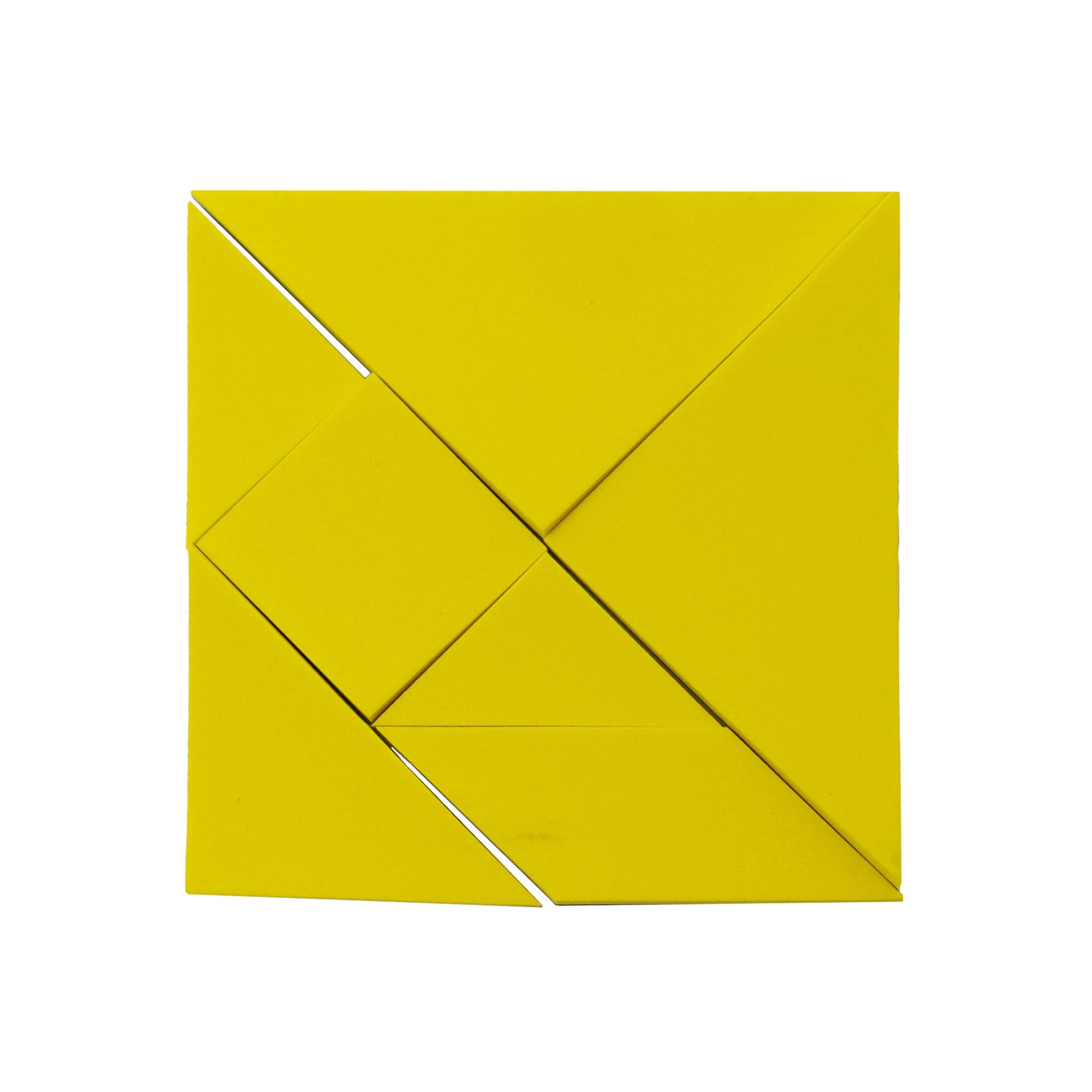Yellow Tangram Puzzle - Educational, Logic Puzzle, and Maths Game for Kids and Adults