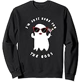 I'm Just Here For The Boos Women Funny Halloween Ghost Sweatshirt