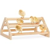 PETSFIT Baby Chick Roosting Bar, Anti-Rotation, Solid Wood, for Brooder | Fits Chicks and Small Birds, Thickened Wooden Perch, Safe for Brooder and Coop, Easy to Assemble and Clean, Non-Toxic Wood