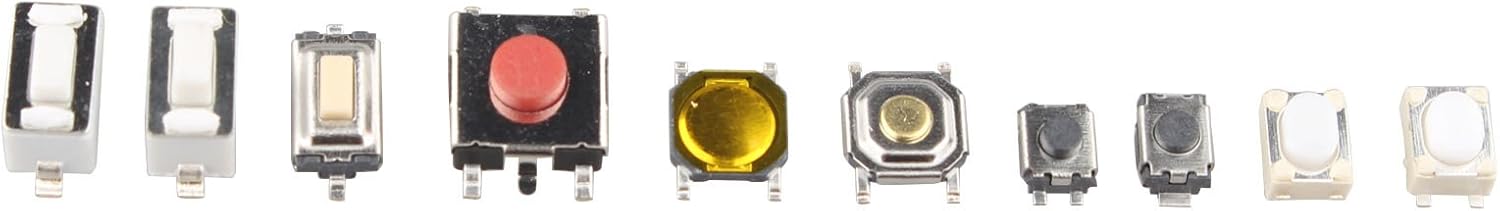 HALJIA 250PCS 10Value Tactile Push Button Touch Switch Micro Momentary Tact SMD Assortment Kit + Plastic Box - Image 4