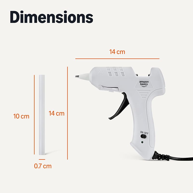 Kit pistolet à colle chaude avec 30 bâtons de colle, 20 W, Prise EU, Blanc