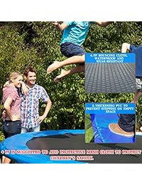 BestMassage Trampoline - Mesa de salto redonda de 9.8 ft con red de seguridad y almohadilla para dormir