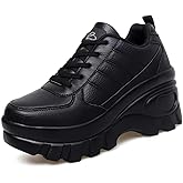XBLDU Women's Wedge Sport Walking Chunky Platform Non-Slip Running Shoes Comfort Casual Work Shoes
