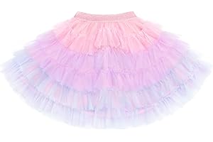 Stelle Girls Tutu Skirt 5 Layers Fluffy Tulle Dance Ballet Skirt Princess Birthday Party Costume