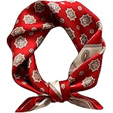 Aufeel Women's 100% Pure Mulberry Silk Small Square Scarf - Neckerchief Women - Silk Headscarf - 21" x 21"
