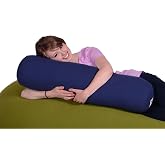Yogibo Buddy Roll Long Body Pillow for Adults for Back, Lumbar, Neck Support, Headrest, Side Sleeper, Maternity, Nursing, Pregnancy for Sleeping, Micro-Bead Filling, Blue