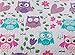 MarCielo 2 Piece Kids Bedspread Quilts Set Throw Blanket for Teens Boys Girls Bed Printed Bedding Coverlet, Twin Size, Purple Hoot (Twin)