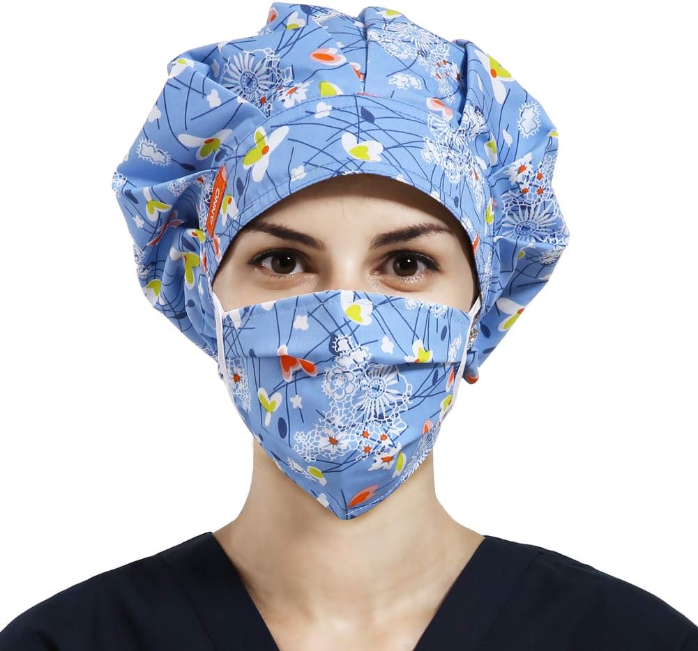 ANNO Work Hat Bouffant Scrub Cap One Size Multi Colors