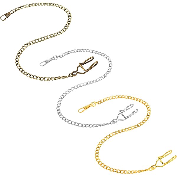 Amazon.com: Clip Pocket Watch Chain Watch Vintage Metal Alloy