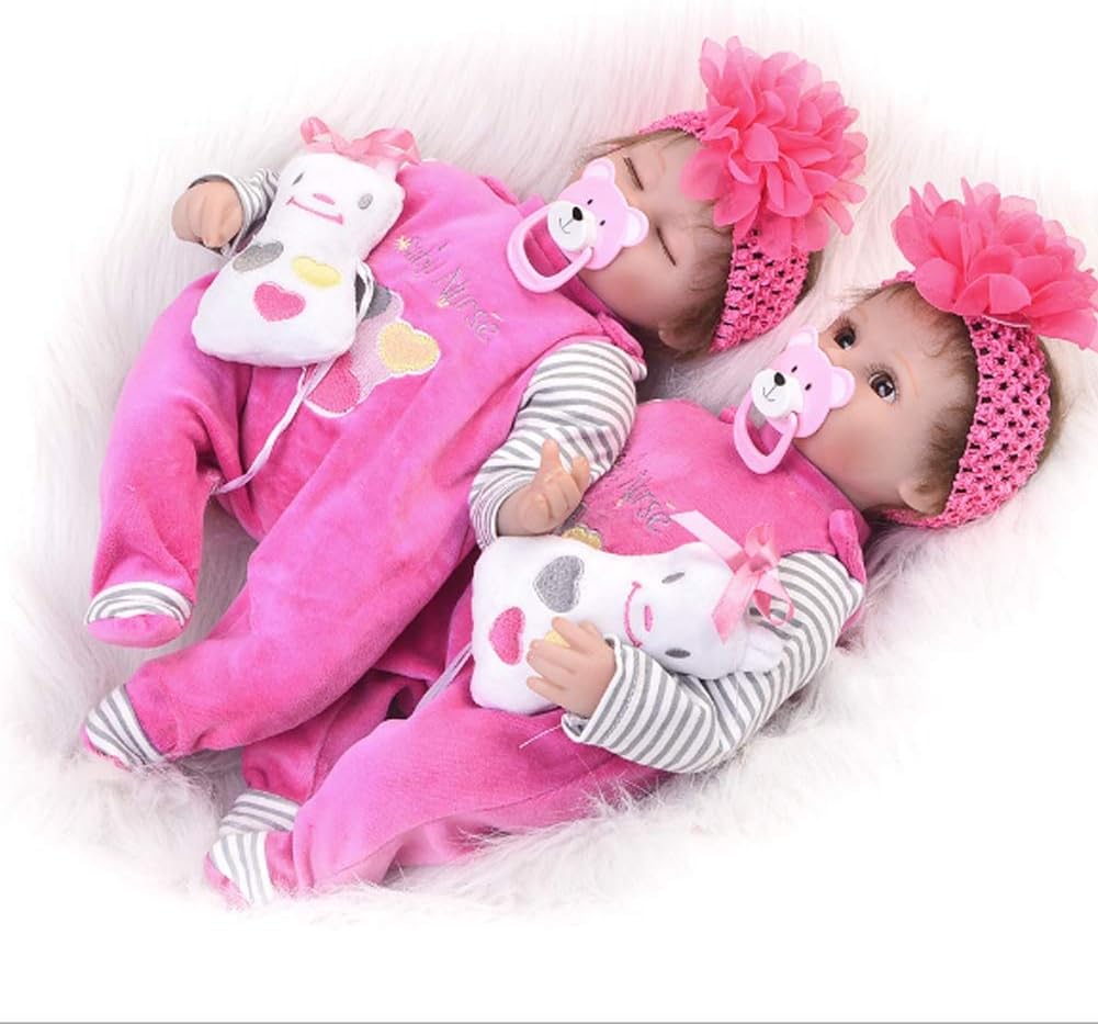 Prezzo JTYX DOLLS 42 Centimetri Rinato Bambola Silicone Morbido Simulazione Bambino Occhi Chiusi ad Occhi Chiusi Capelli castani Ragazza Carina Regalo per Bambini (Non Lavabile),Color1,42cm Offerte