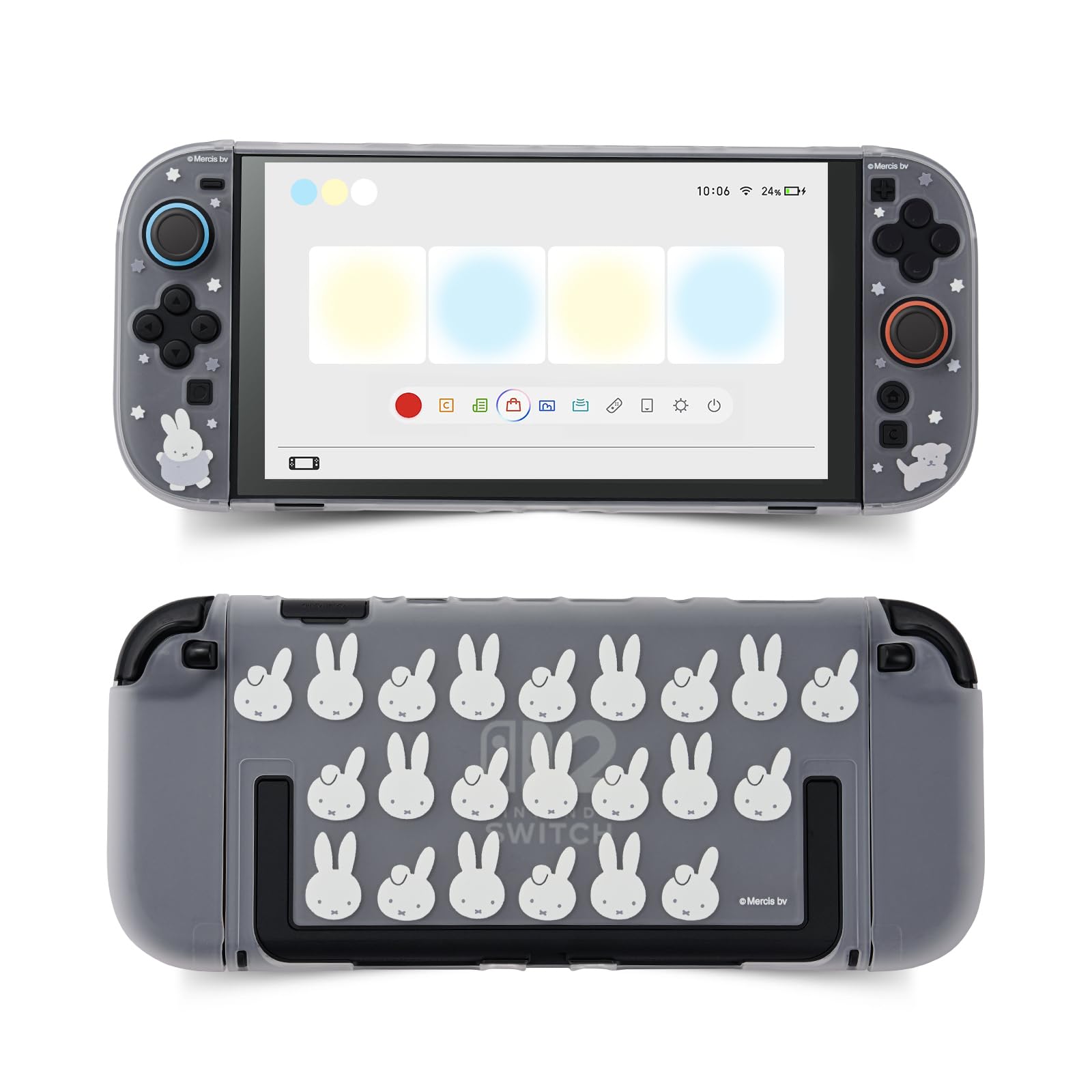 Kuitmor PC Protective Case for Switch 2,Kawaii Switch 2 Clear Cover Case,Anti-Scratch Hard Protective Shell for Switch 2025 - MFT
