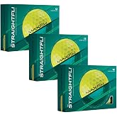Maxfli StraightFli Golf Balls &ndash; Gloss Yellow, 36- Pack | Low Spin Distance Golf Balls for Straighter Shots | Soft Feel, Durable Ionomer Cover | for Beginners &amp; Recreational Golfers