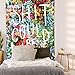 Sunm boutique Wall Tapestry Flower Tapestry Floral Words Tapestry Wall Hanging Tapestry Wall Decor Quote Tapestry