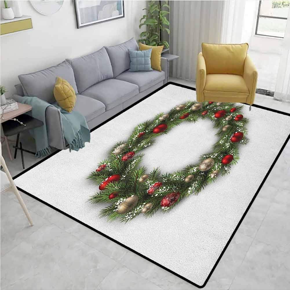 YucouHome Christmas Patchwork Floor Mat for Kids, Fresh