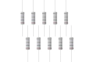 FOCMKEAS 10 PCS 3 Ohm Resistor Axial Lead, 5W 5% Tolerance Metal Oxide Film Resistor, Flame Proof for DIY Electronic, Audio-Video Projects