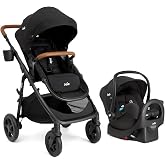 Joie Ginger 4-in-1 Pramette Stroller &amp; Rue Infant Car Seat Travel System | Lightweight infant car seat with anti-rebound base, built-in pramette stroller, height-adjustable seat, newborn to toddler