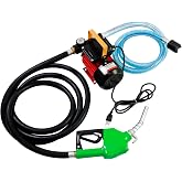 MENAITEK 110V 16GPM Electric Fuel Transfer Pump Kit - Self-Priming Diesel/Kerosene/Bio Pump w/Auto Shut-Off Nozzle &amp; Hose, Cast Iron/Aluminum Construction
