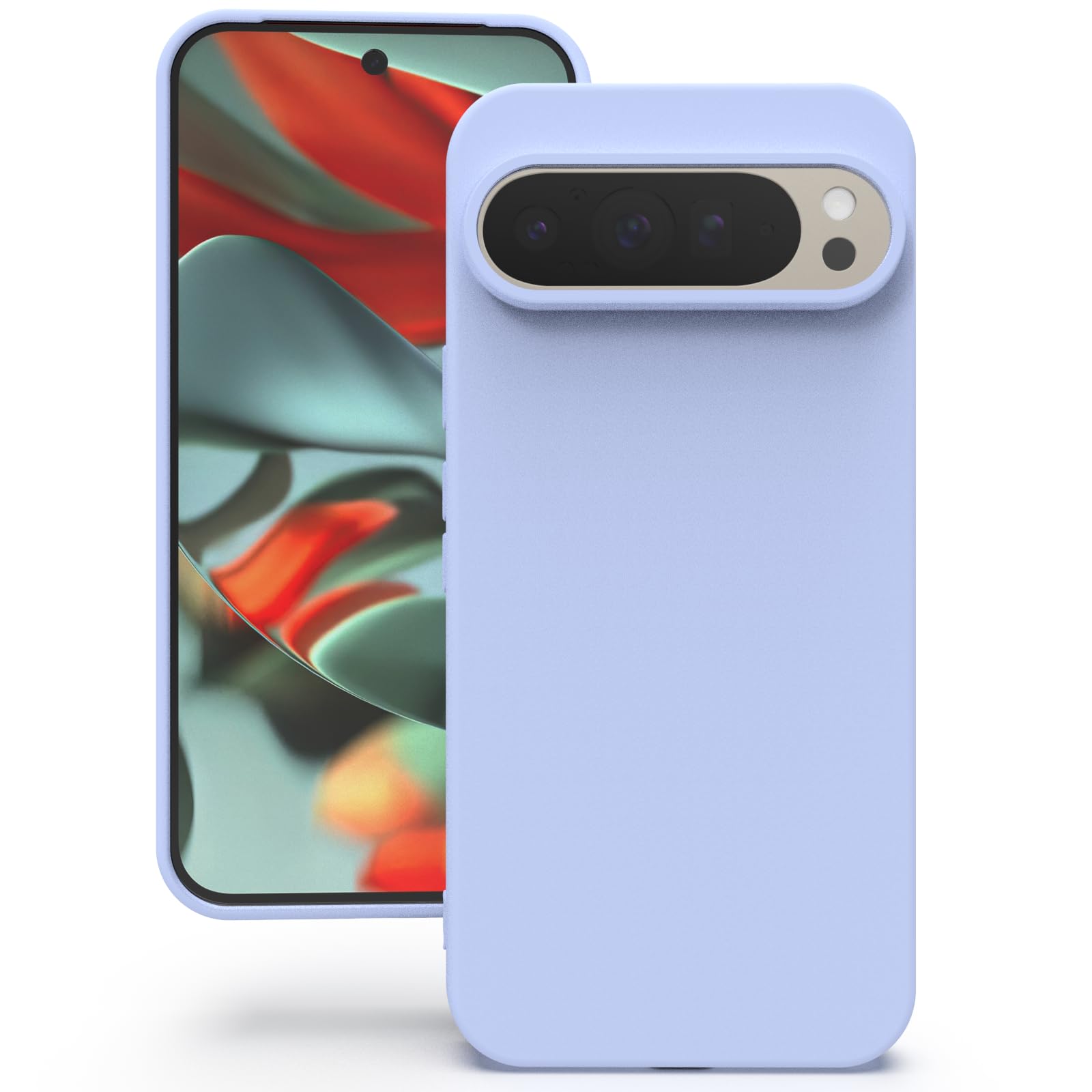YATWIN Silicone Case for Google Pixel 9 Pro XL, Soft-Touch, Shockproof, DustProof, Antiskid Phone Cover for Google Pixel 9 Pro XL - Lilac