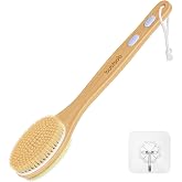 Back Scrubber for Shower,Bath Brush with Long Handle,Men and Women (Blue) | Bath Brush Body Exfoliator for Wet or Dry Brushin
