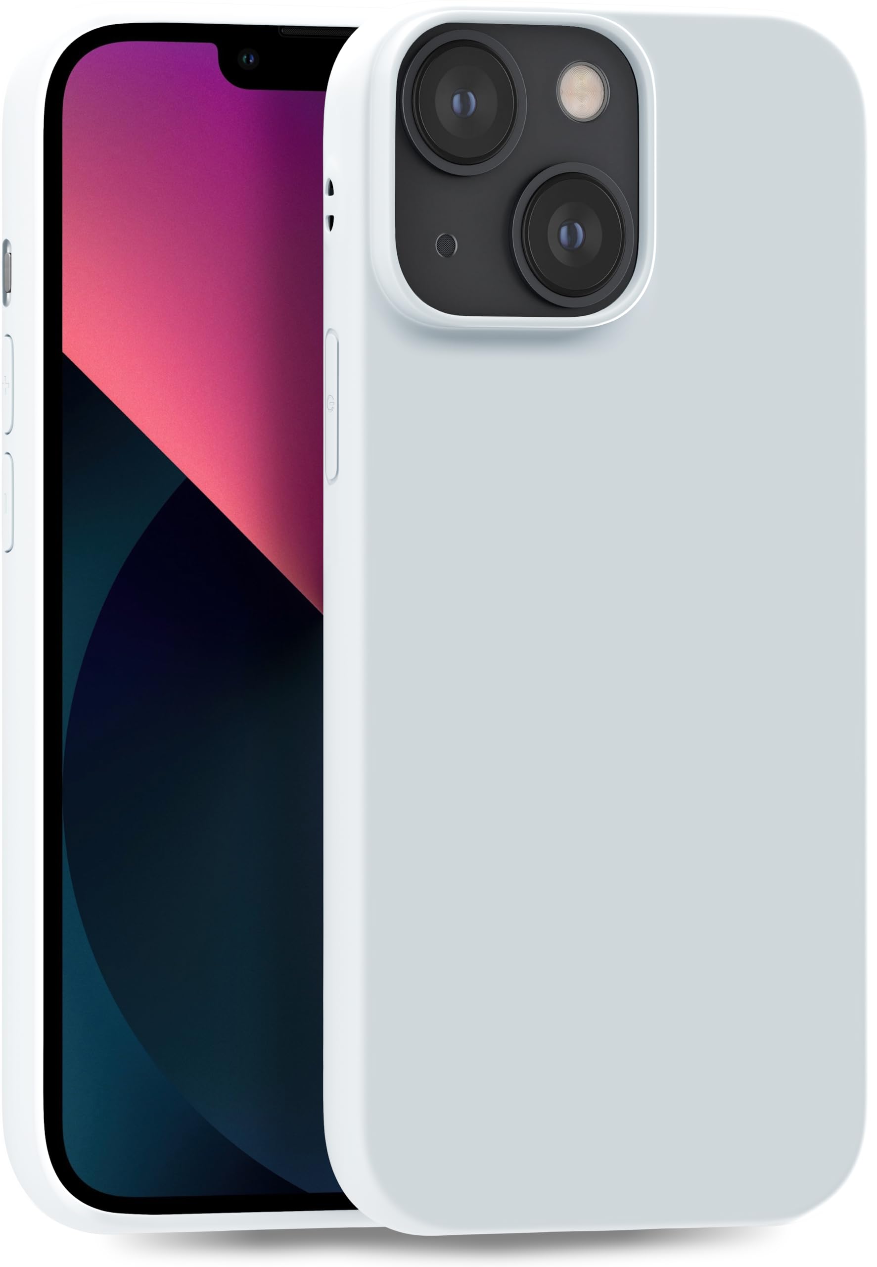 MyGadget TPU Case for iPhone 13 Mini - [ Camera Protection & Anti Fingerprint ] - Silicone Cover with Soft Touch & Anti Scratch Shell - Matte White