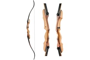 Motion Zeus Standard Target Archery for Adult & Youth Beginner, 62 Inch Wooden Takedown Recurve Bow for Training,Hunting, Practice & Competition（20-50lbs）