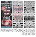 Steellabels Mechanics Lot Combo Pack includes Magnetic Toolbox Labels, Master Socket Label Sets, Circuit Breaker & Tackle Box Decal Sets, Universal Assembly Sets (blue series)