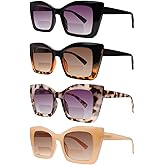 ZONLON 4 Pack Bifocal Sunglasses for Women, Spring Hinge Outdoor Bifocal Reading Sunglasses Large Frame Sunglass Readers
