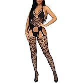 Sesiwadbe Woman Lingerie Tights Fishnet Body Stockings Mini Top Pantyhose Dancer Outfits