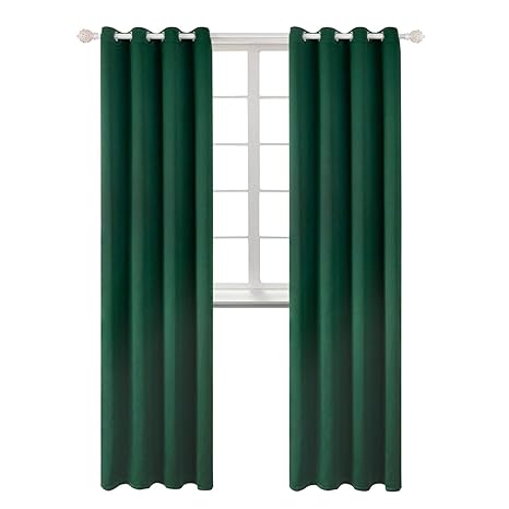 2er Set Gardinen Vorhang Oliv Grün Blickdicht mit Ösen,Doppelpack Verdunklungsvorhänge Verdunkelungsgardine,228 x 117 cm (H x B),leicht schwere Vorhänge Wohnzimmer Schlafzimmer