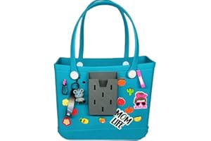 CHENMEIYOUPIN Beach Tote Bag Medium Size Rubber Rubber Tote Bags With Handles Consist OF Accessories Charm Phone Holder
