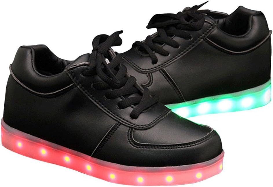 QOUJEILY Adult Light Up Trainers New-Release Luminous Best Gifts Shoe Waterproof 7.5 UK Shoe Black