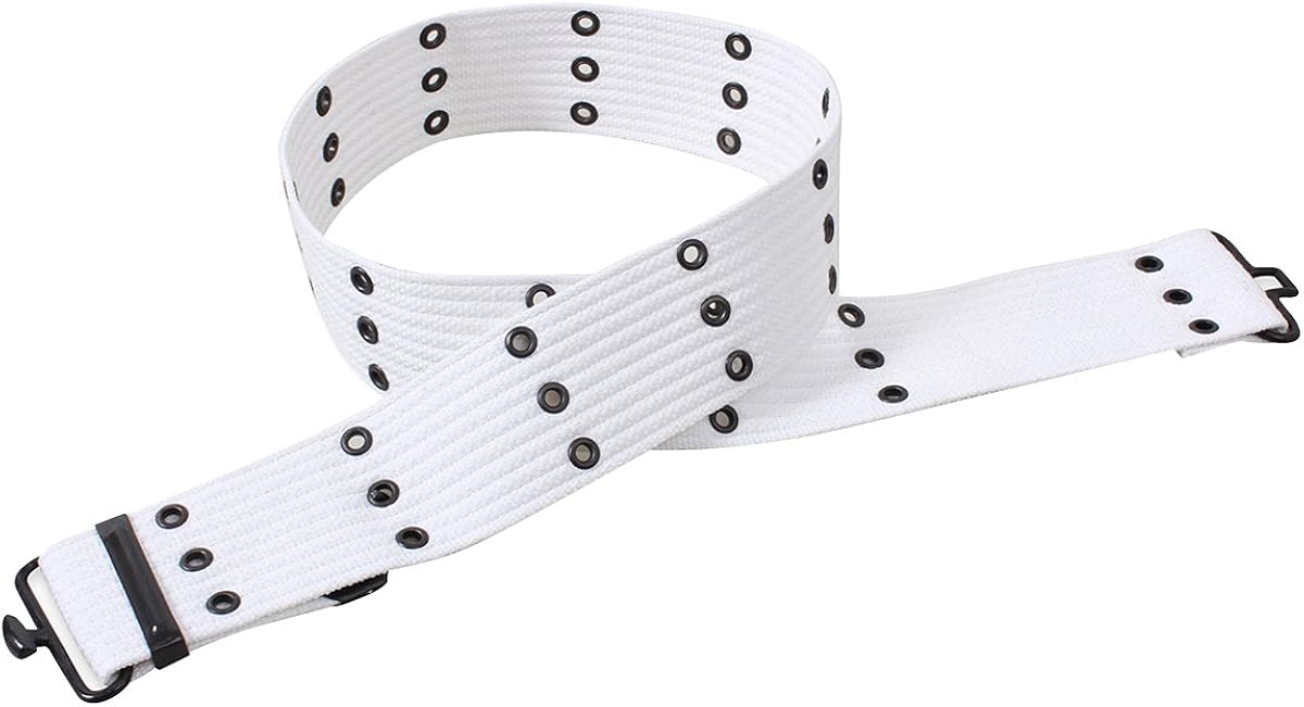 Rothco Canvas Pistol Belt, White, 42'': Clothing