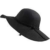 Urban CoCo Women's Foldable Wide Brim Felt Bowler Fedora Floopy Wool Hat