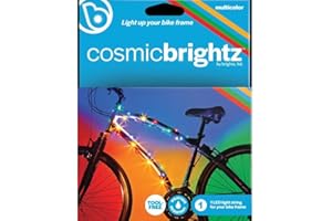 Brightz CosmicBrightz LED Bike Frame Rope Light - 6.5-Foot String Rope - Battery-Powered with On/Off Switch - Ultra Bright Color Keeps Your Ride Fun and Safe for Kids, Teens, & Adults